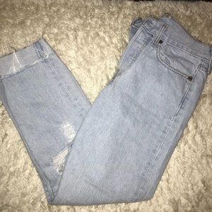 Levi’s wedge fit ripped jeans